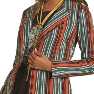 Rock & Roll Cowgirl Serape Striped Blazer-NWT